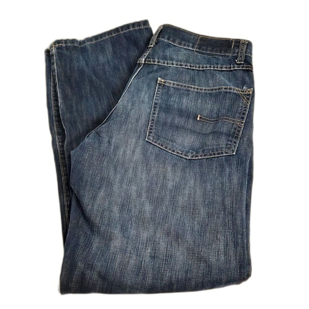 Calvin Klein Jeans Whiskered Straight Leg Denim | Men's Size 32X30 | Indigo Blue